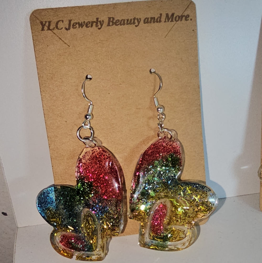 Multicolor Heart Earrings